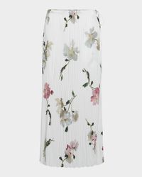 Floral Crinkled Slip Skirt