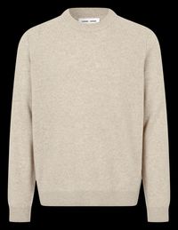 Samsoe Samsoe - Pull col rond en laine mérinos - Taille XL - Beige
