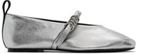 rag & bone Silver & Black Spire Mary Jane Ballerina Flats