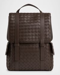 Men's Intrecciato Leather Backpack
