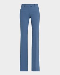 Haylee Flare-Leg Stretch Wool Trousers
