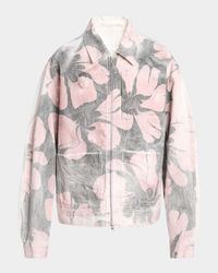 Men's Veper Floral-Print Denim Jacket