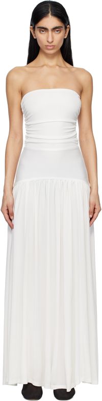 Staud White Mariana Maxi Dress