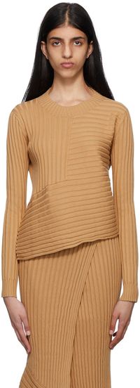 Stella McCartney Tan Asymmetric Sweater