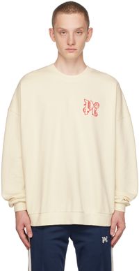 Palm Angels Off-White MoneyGram Haas F1 Edition 'Racing' Monogram Sweatshirt