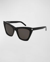 Kate Cat-Eye Acetate Sunglasses, Black