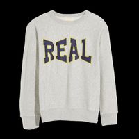 Bellerose - Sweat droit col rond en coton bio - Taille 12A - Gris