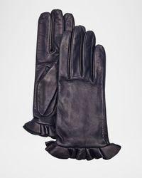 Maddie Ruffle Leather Gloves
