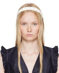 SHUSHU/TONG White YVMIN Edition Hand-Painted Floral Headband