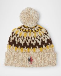 Kid's Rib-Knit Wool-Blend Logo Beanie