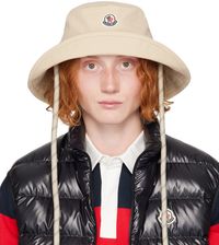 Moncler Beige Self-Tie Bucket Hat