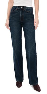 DL1961 Karmine Refined Wide Leg SculptSystem High Rise Jeans Dark Sea (Original '61) 28