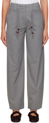GANNI Gray Drawstring Trousers