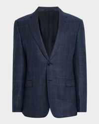 Men's Subtle Grid Wool Blend Sport Coat