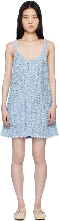 Stella McCartney Blue Bouclé Denim Minidress