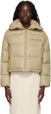 DRAE Khaki Cropped Down Jacket