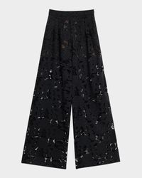 Guipure Lace Wide Leg Pants