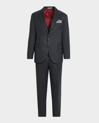 Men's Wool Flannel Two-Piece Suit