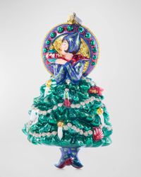 Nouveau Christmas Glass Ornament