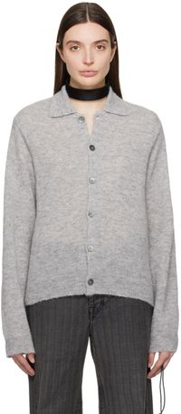 OUR LEGACY Gray Button Cardigan