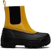 Proenza Schouler Yellow & Black SOREL Edition Caribou Chelsea Boots
