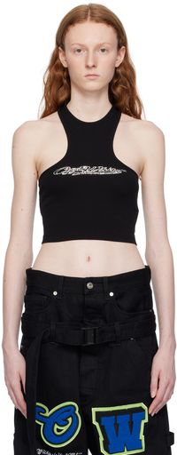 Off-White Black Bling Baseball Tank Top