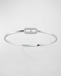 MOVE UNO 18K WHITE GOLD FLEX DIAMOND BRACELET