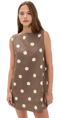 VRG GRL Aftersun Linen Mini Dress Spot L