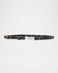 Mina Skinny Braided Leather Belt