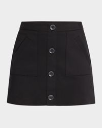 Behati Button-Front Mini Skirt