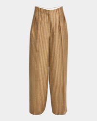 Sherry Printed Wide Leg Linen Pants