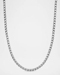 Men's Box Chain Necklace in Silver, 5.2mm, 22"L