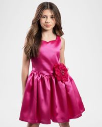 Girl's Jennifer Sweetheart Flower Applique Dress, 7-16