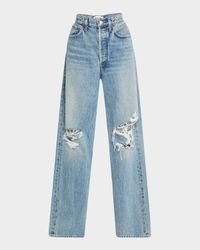 Kelly Distressed Straight Jeans