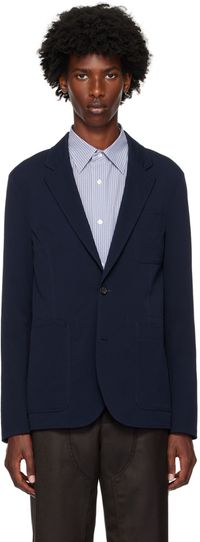 PS by Paul Smith Veston bleu marine en tissu gaufré