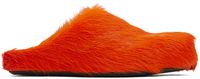 Marni Orange Fussbett Sabot Loafers