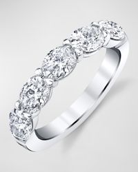 Large Halfway Band with Horizontal Set Oval Diamonds, 1.80ct