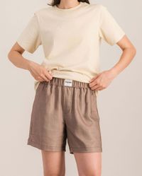 Angarde - Short pyjama femme, chocolat - Taille 2XL - Marron
