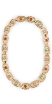 GAS Bijoux Gold-Plated Chain Necklace Multicolor Orange One Size