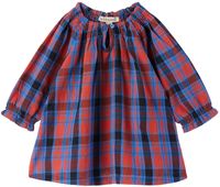 Caramel Baby Red & Blue Arowana Dress