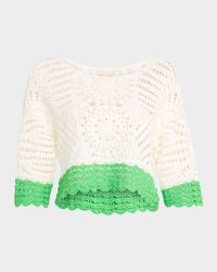 Kristina Cropped Crochet Top