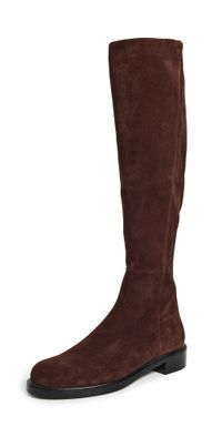 Stuart Weitzman 5050 Gisele Knee-High Boots Walnut/Walnut/Black 6.5