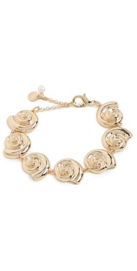 BaubleBar Sheila Shell Bracelet Gold One Size