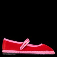 Flabelus - Espadrilles en velours - Taille 41 - Rouge