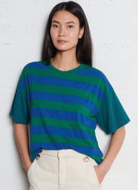 Leon & Harper - Tee-shirt col rond en coton bio - Taille L - Vert