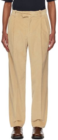 Drôle de Monsieur Pantalon de golf beige en velours côtelé