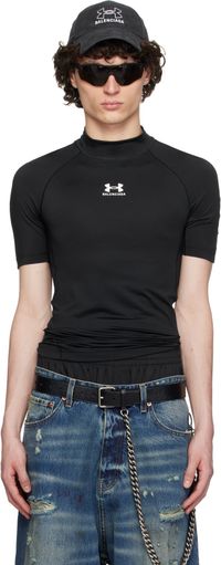 Balenciaga Black Under Armour Edition Mock Neck T-shirt