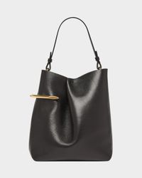 Pinch Top-Handle Bag in Grain Leather