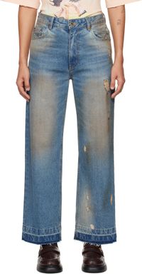 We11done Blue Grunge Jeans