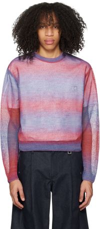 WOOYOUNGMI Pink & Purple Gradient Stripe Sweater